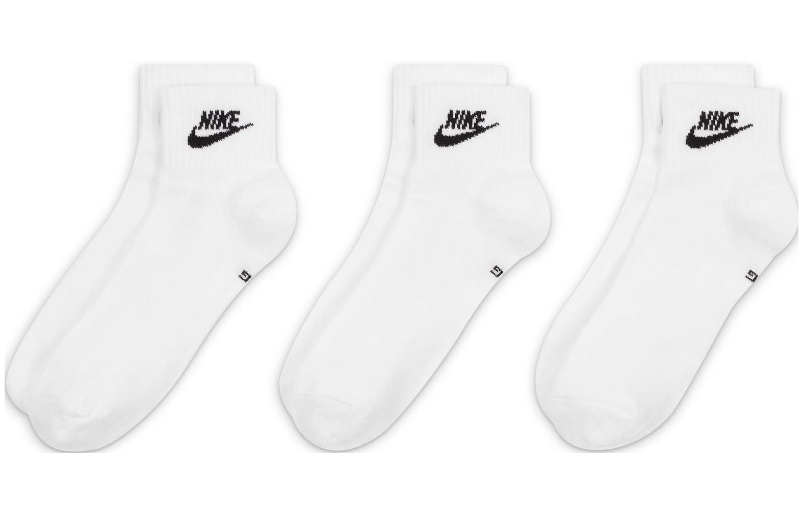 Nike Crew Socks Unisex 3 Pack White