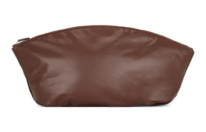 THE ROW Leather Clutch Women's Chocolate