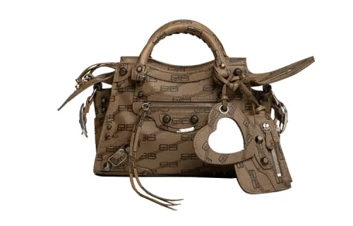 Balenciaga Neo Cagole Handbag Xs Bb Monogram Brown/Black