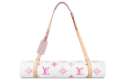 LOUIS VUITTON Canvas Cowhide Sports Mat Bag Merch Unisex White/Pink