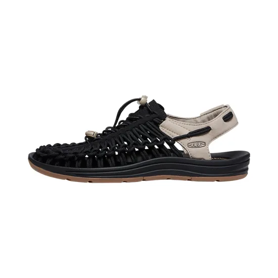 KEEN Uneek Slip-Resistant Breathable River Trekking Shoes Men's Black & White