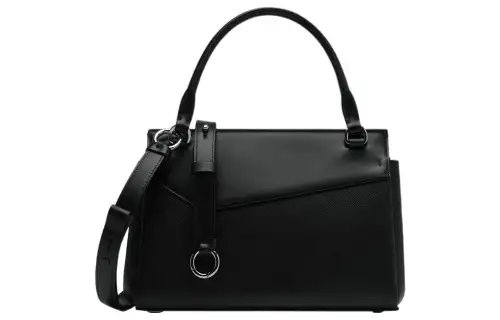 Maison Margiela Snatched Calfskin Shoulder Bag, Crossbody Bag, Handbag Small Women's Black