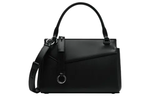 Maison Margiela Snatched Calfskin Shoulder Bag, Crossbody Bag, Handbag Small Women's Black