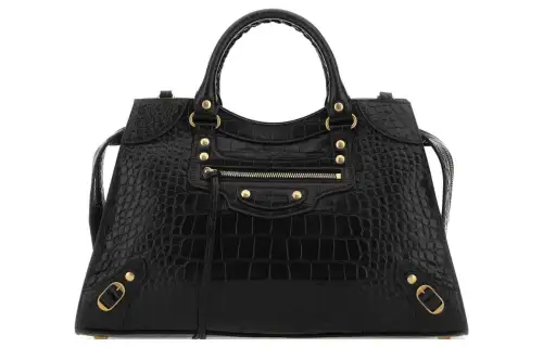 Balenciaga Calfskin With Lambskin Tote Bag, Shopping Bag, Handbag Women's Black