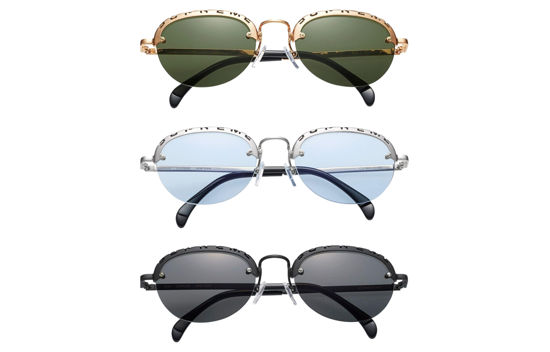 очки Supreme SS23 WEEK19 Elm Sunglasses // (черный/серебристый/золотой) — фото 3