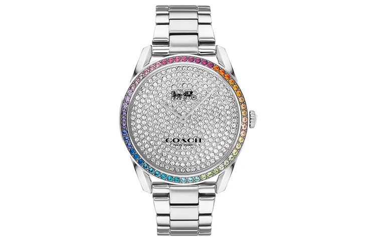 COACH PRESTON Wrist Watches Quartz Movement Stainless Steel Strap 36mm Silver Dial Women's Watch