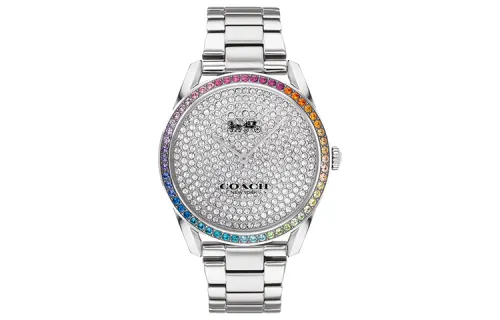 COACH PRESTON Wrist Watches Quartz Movement Stainless Steel Strap 36mm Silver Dial Women's Watch