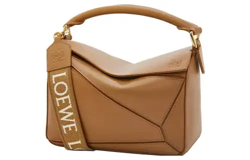 LOEWE Puzzle Cow Leather Shoulder Bag, Crossbody Bag, Handbag Small Women's Brown