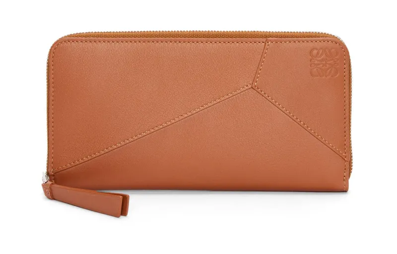 LOEWE Puzzle Calfskin Wallet Women's Tan