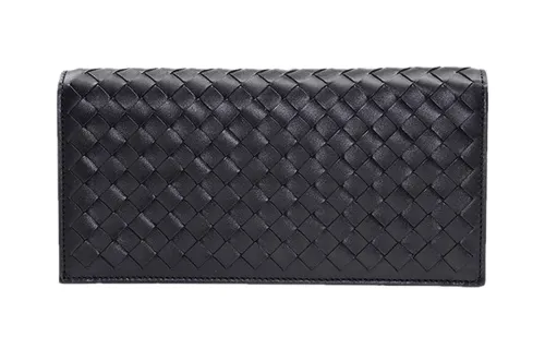 Bottega Veneta Cow Leather Wallet Unisex Black