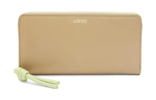 LOEWE Bright Nappa Calfskin Wallet Women's Clay Green/Lime Green