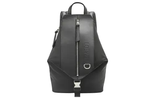 LOEWE Nylon With Cow Leather Backpack Small Men's Black