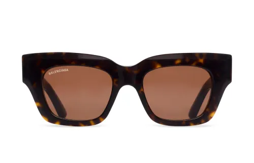 Balenciaga Acetate Irregular Shape Sunglasses Women's Tortoiseshell