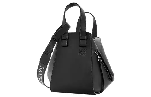 LOEWE Hammock Satin Cow Leather Shoulder Bag, Crossbody Bag, Handbag Regular Women's Black