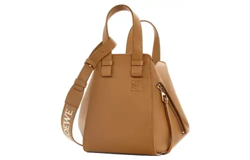 LOEWE Hammock Satin Cow Leather Shoulder Bag, Crossbody Bag, Handbag Regular Women's Brown