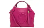 GUCCI Leather Shoulder Bag, Crossbody Bag, Handbag Regular Women's Pink