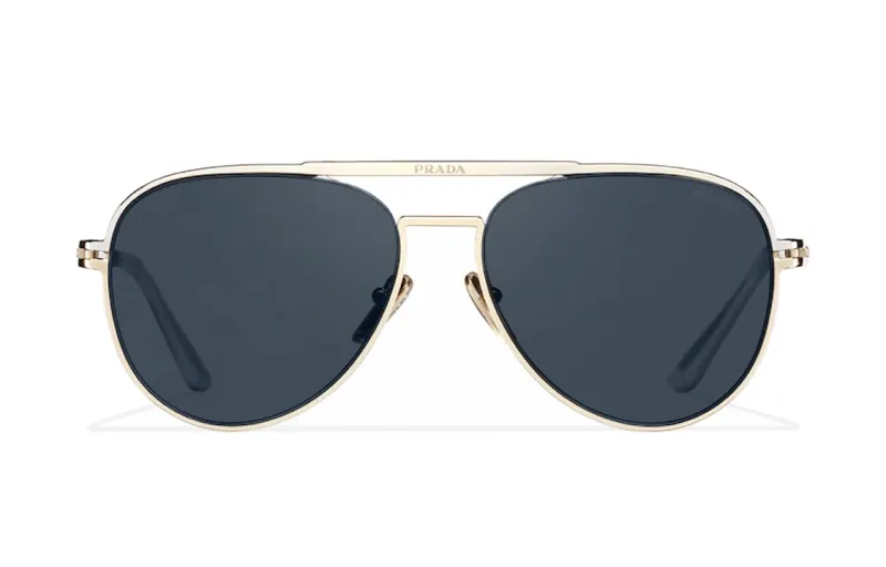 PRADA Logo-engraved Pilot-frame Sunglasses