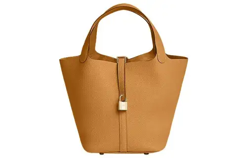 HERMES Picotin Lock Maurice Calfskin Basket Bag, Bucket Bag, Handbag 22 Women's 2S Sesame