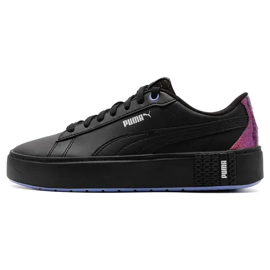 PUMA Platform Skateboarding Shoes Women's Low-top Black/purple