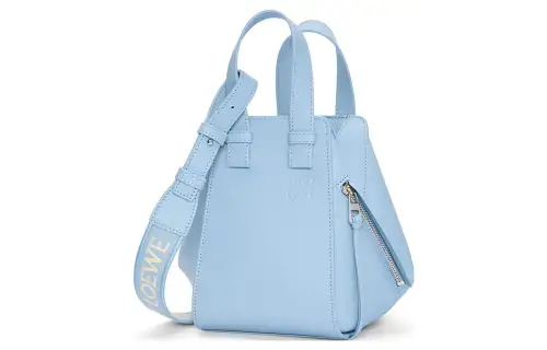 LOEWE Hammock Calfskin Shoulder Bag, Crossbody Bag, Handbag Regular Women's Blue