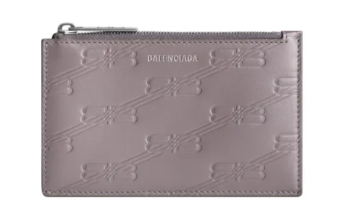 Balenciaga All-Over Logo Embossed Cardholder