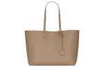SAINT LAURENT Cow Leather Tote Bag, Shopping Bag, Handbag Regular Women's Taupe