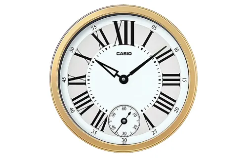CASIO Quartz Movement Resin Shell Wall Clock Unisex White IQ 70 9