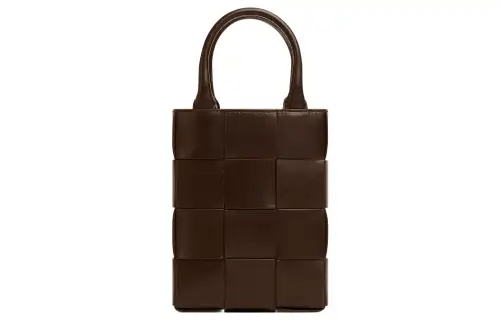 Bottega Veneta CASSETTE Cow Leather Handbag, Shoulder Bag, Crossbody Bag Mini Men's Light Brown/Ocean Blue
