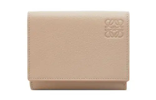 LOEWE Soft Grain Calfskin Wallet Men's Sand