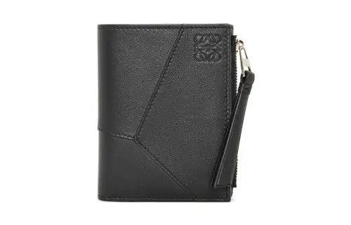 LOEWE Puzzle Calfskin Wallet Men's Black
