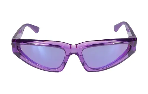 Bottega Veneta Acetate Irregular Shape Sunglasses Women's Purple