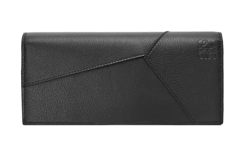 LOEWE Puzzle Calfskin Wallet Men's Black