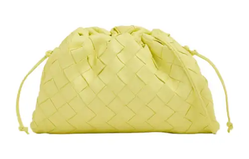 Bottega Veneta POUCH Cloud Bag Sheepskin Clutch Mini Women's Light Yellow