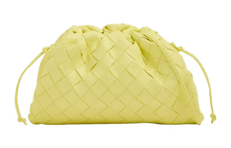 Bottega Veneta POUCH Cloud Bag Sheepskin Clutch Mini Women's Light Yellow