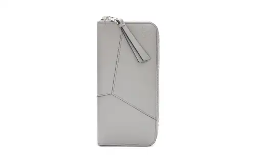 LOEWE Puzzle Calfskin Wallet Men's Gray