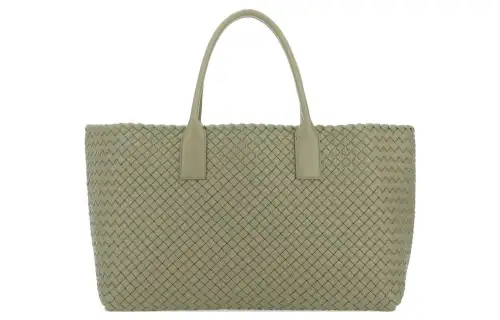 Bottega Veneta Nappa Leather Tote Bag, Shopping Bag, Handbag Regular Women's Olive Green