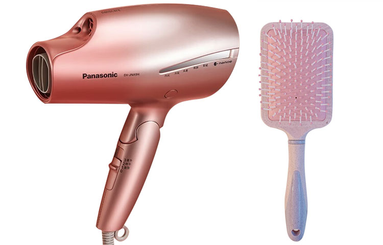 Panasonic Panasonic hair dryer 1800W constant temperature quick-drying water ion practical household Nanoyi dual water high-power quick-drying smart JNA9H
