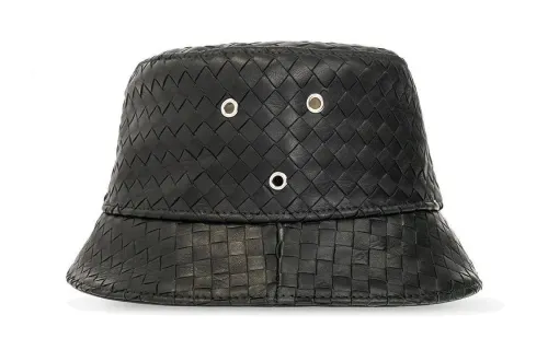 Bottega Veneta Lambskin Bucket Hats Women's Black