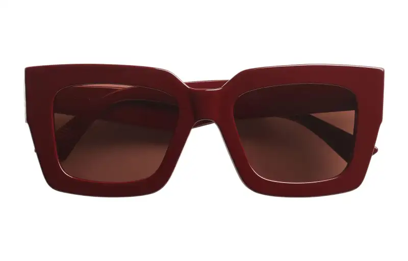 Bottega Veneta Acetate Square Sunglasses Women's Red