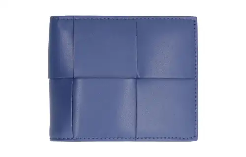 Bottega Veneta Cow Leather Wallet Men's Blue