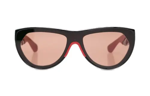 Bottega Veneta Acetate Irregular Shape Sunglasses Women's Black/Red