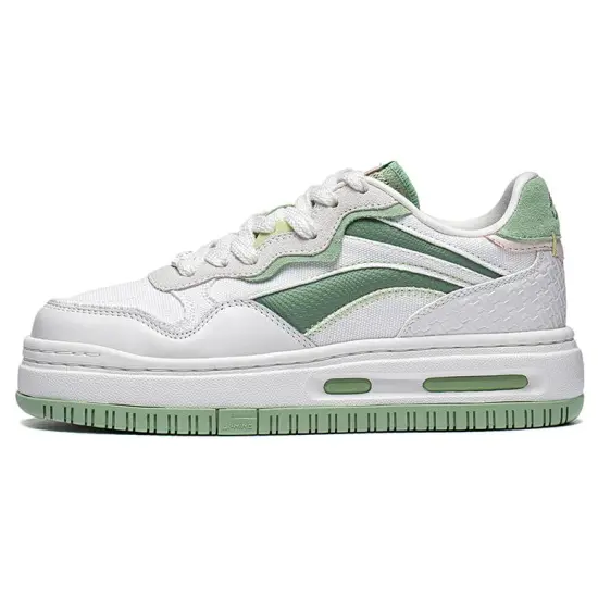 LINING Future C1 Skateboard Shoes Women's Low-Top White/Green
