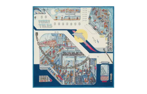 HERMES Cashmere, Silk Scarves Unisex Blue