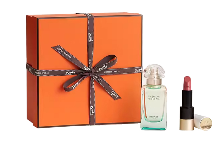 HERMES Perfume, lipstick, gift box, fresh set