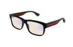 GUCCI Rectangular Eyeglass Frames Women's Black