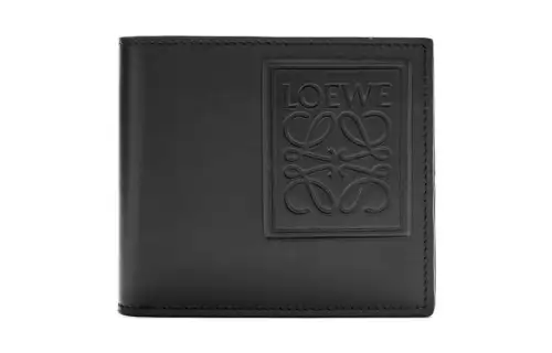 LOEWE Satin Calfskin Wallet Men's Black