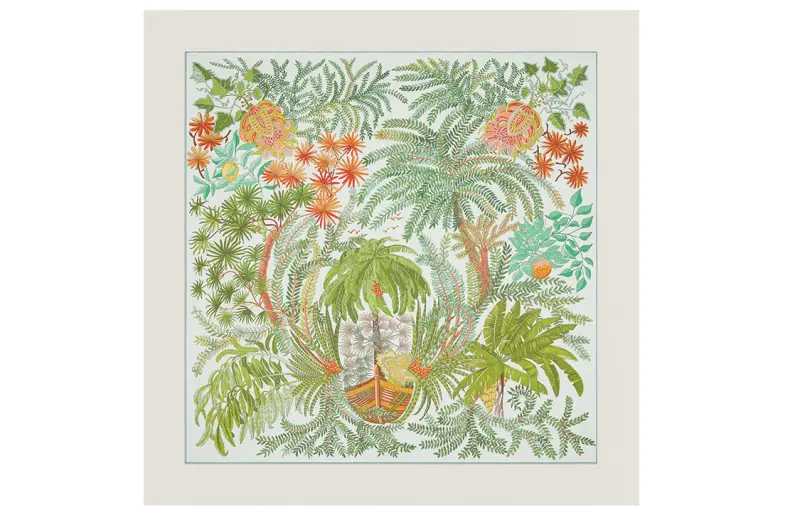 HERMES Le Jardin Des Peintres Scarves Women's Multicolor
