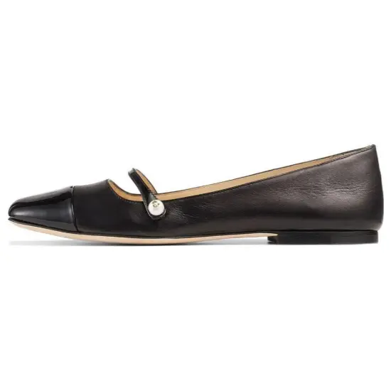 Jimmy Choo Elisa Leather Ballerina Shoes Women's