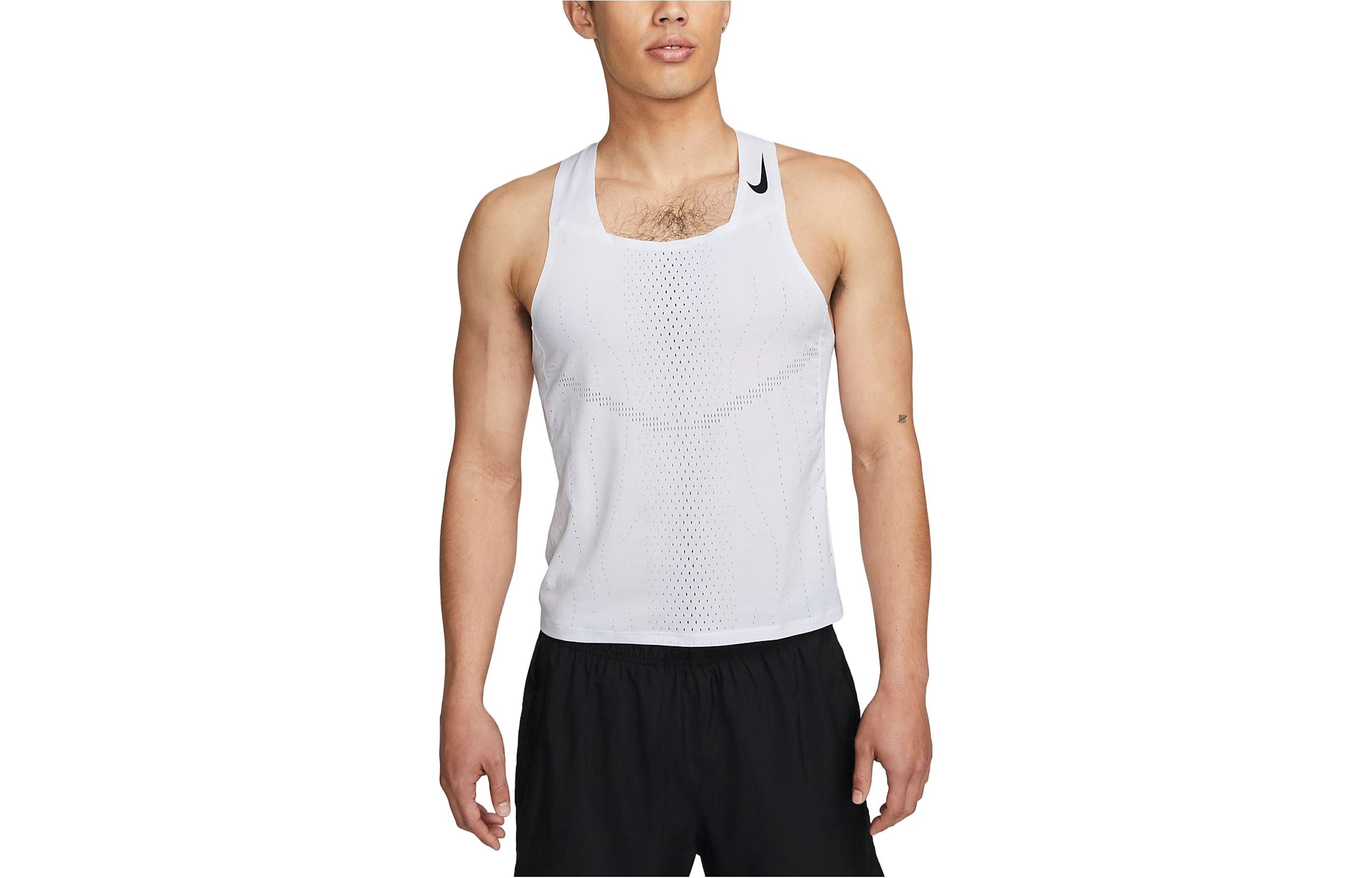 Nike Running Tank Tops Men’s White Crew Neck Moderate Other