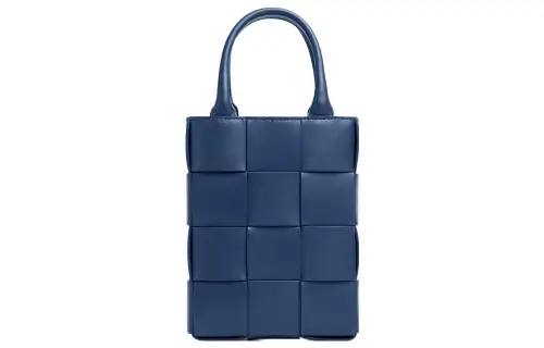 Bottega Veneta CASSETTE Cow Leather Handbag, Shoulder Bag, Crossbody Bag Mini Men's Ocean Blue